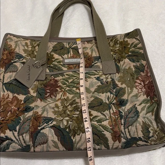 Vintage Diane Von Furstenburg weekender bag floral tapestry shoulder bag - Picture 17 of 17